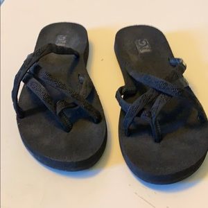 Black Teva sandals